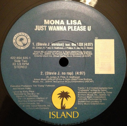 Mona Lisa (2) : Just Wanna Please U (12")