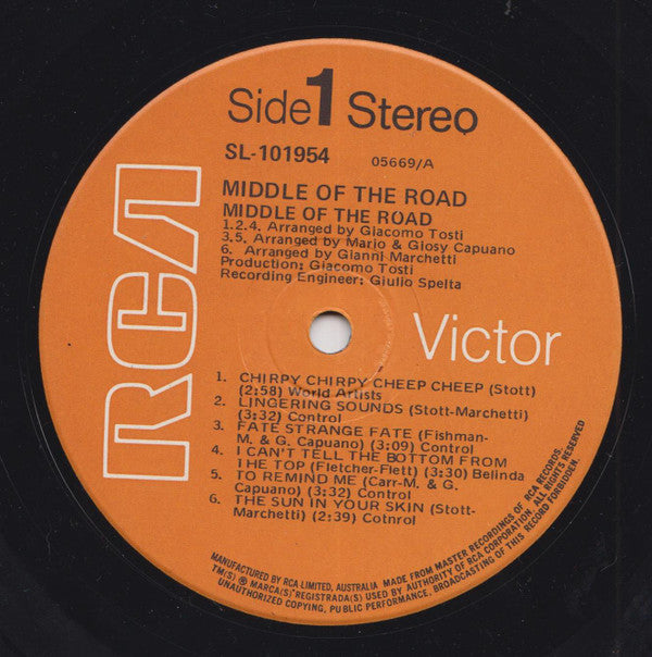 Middle Of The Road : Middle Of The Road (LP)
