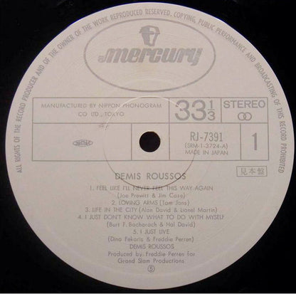 Demis Roussos : Demis Roussos (LP, Album, Promo)