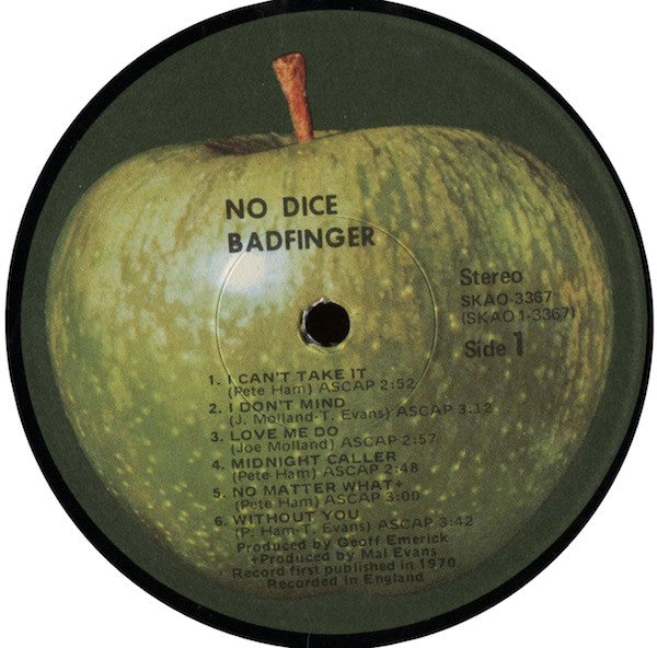 Badfinger : No Dice (LP, Album, Los)