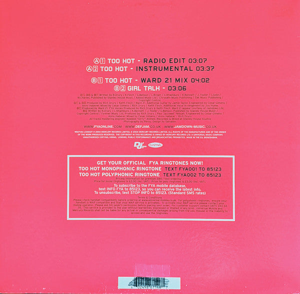 FYA : Too Hot (12")