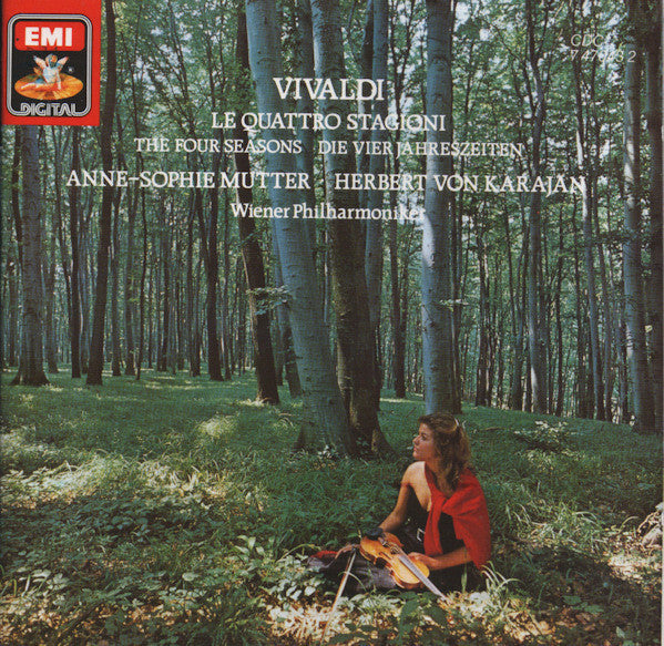 Vivaldi* - Anne-Sophie Mutter, Herbert Von Karajan, Wiener Philharmoniker : Le Quattro Stagioni = The Four Seasons = Die Vier Jahreszeiten (CD, Album, RE)