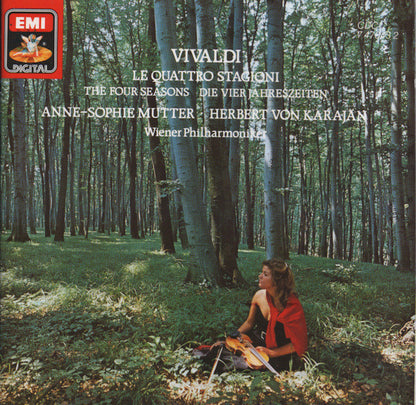 Vivaldi* - Anne-Sophie Mutter, Herbert Von Karajan, Wiener Philharmoniker : Le Quattro Stagioni = The Four Seasons = Die Vier Jahreszeiten (CD, Album, RE)