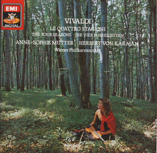 Vivaldi* - Anne-Sophie Mutter, Herbert Von Karajan, Wiener Philharmoniker : Le Quattro Stagioni = The Four Seasons = Die Vier Jahreszeiten (CD, Album, RE)