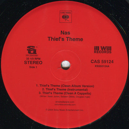 Nas : Thief's Theme (12", Promo)