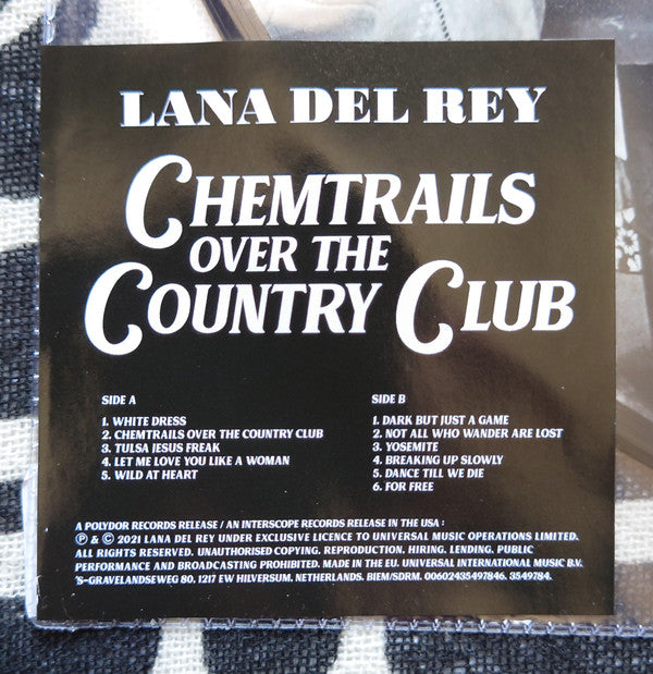 Lana Del Rey : Chemtrails Over The Country Club (LP, Album, Pic, S/Edition)