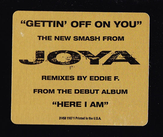 Joya : Gettin' Off On You (12", Promo)