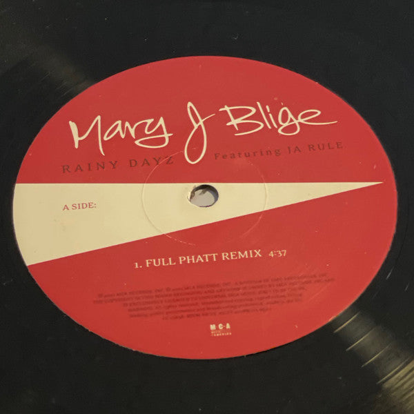 Mary J Blige* Featuring Ja Rule : Rainy Dayz (12")
