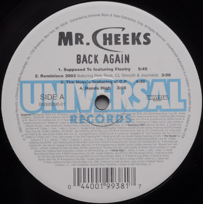 Mr. Cheeks : Back Again (LP, Album)