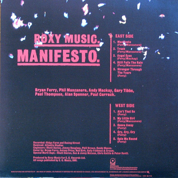 Roxy Music : Manifesto (LP, Album)