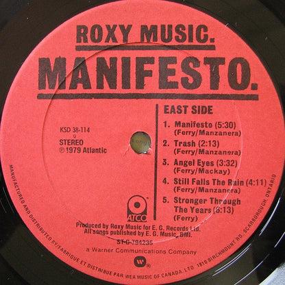 Roxy Music : Manifesto (LP, Album)
