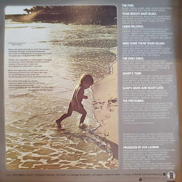 Jackson Browne : The Pretender (LP, Album, RE, Bla)