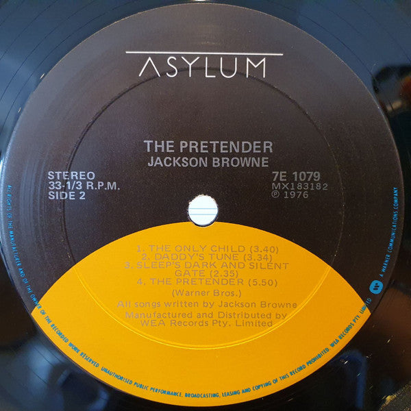 Jackson Browne : The Pretender (LP, Album, RE, Bla)