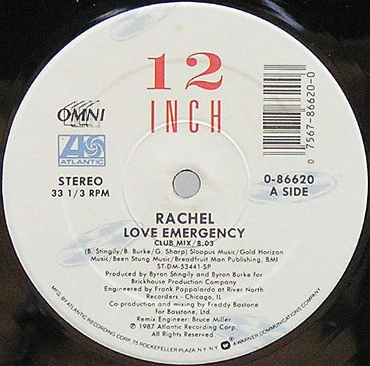 Rachel (2) : Love Emergency (12", Maxi, SRC)