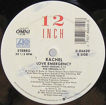 Rachel (2) : Love Emergency (12", Maxi, SRC)