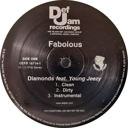 Fabolous : Diamonds (12", Promo)