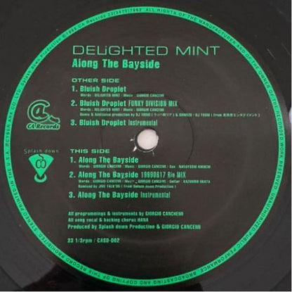 Delighted Mint : Along The Bayside / Bluish Droplet (12")