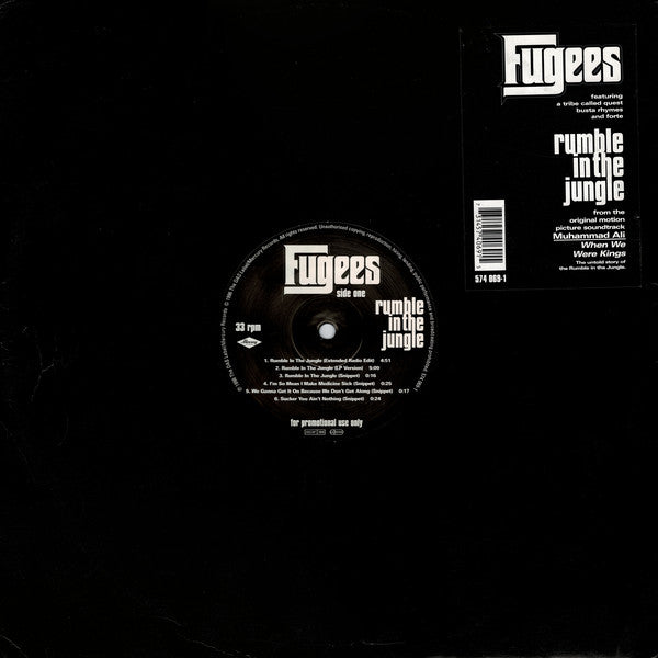 Fugees Featuring A Tribe Called Quest, Busta Rhymes And John Forté : Rumble In The Jungle (12", Promo, Bla)