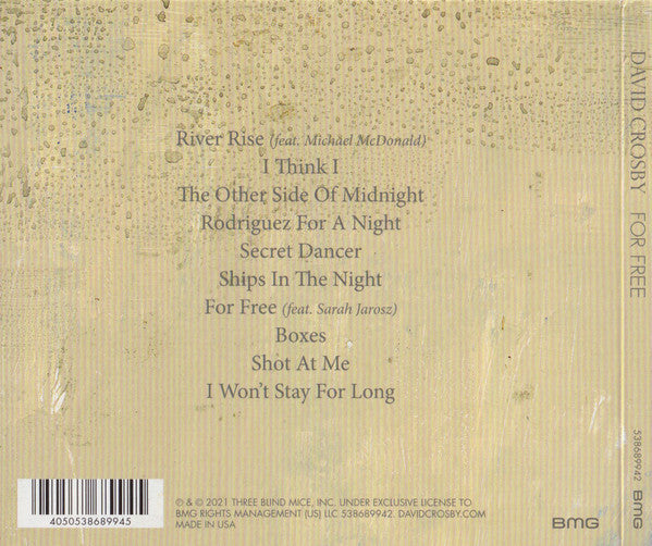 David Crosby : For Free (CD, Album)