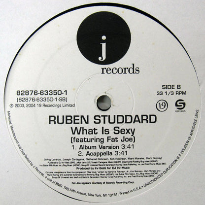 Ruben Studdard Featuring Fat Joe : What Is Sexy (12")