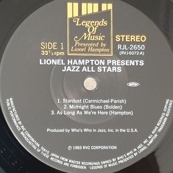 Lionel Hampton : Jazz All Stars (LP, Album)