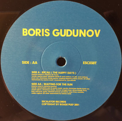 Boris Godunov : Recall (The Happy Days) / Waiting For The Sun (12")