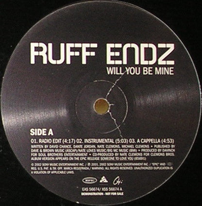 Ruff Endz : Will You Be Mine (12", Promo)