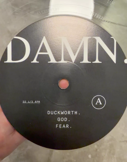 Kendrick Lamar - DAMN. 2LP Clear Vinyl (Misprint, No Number)