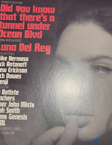 Lana Del Rey – Did You Know That There's A Tunnel Under Ocean Blvd signed red vinyl LP.