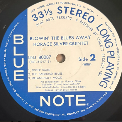 Horace Silver - Blowin' The Blues Away (1976 Japanese Blue Note LP, NM/VG+)