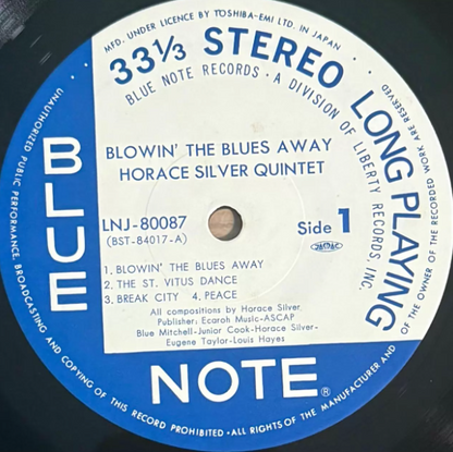 Horace Silver - Blowin' The Blues Away (1976 Japanese Blue Note LP, NM/VG+)