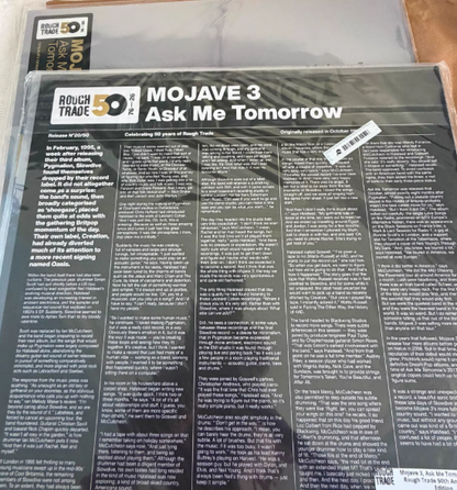 Mojave 3 - Ask Me Tomorrow (Rough Trade 50th Anniversary Color Vinyl LP, New Sealed, Limited to 1000, M/M)