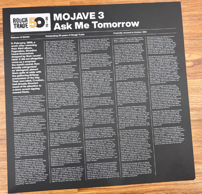 Mojave 3 - Ask Me Tomorrow (Rough Trade Limited Splatter Vinyl LP, Ltd 1000, New Sealed)