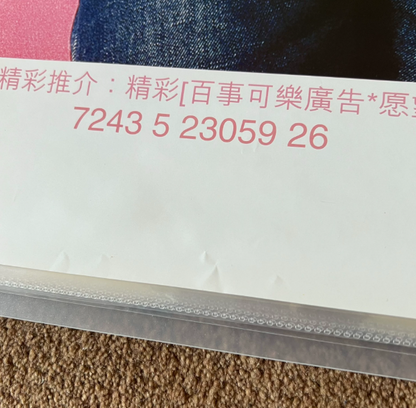 Faye Wong - Only Love Strangers (Hong Kong Original B2 Vintage Promo Poster)
