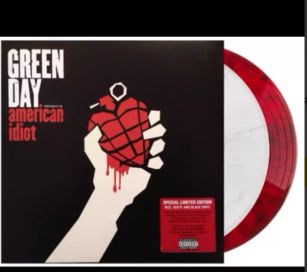 Green Day – American Idiot Red White Black Vinyl 2LP Sealed