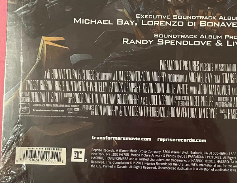 Transformers: Dark of the Moon – The Album RSD Brown Vinyl 2LP