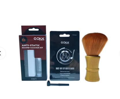 Vinyl Record Cleaning Kit / Anti-Static Carbon Fiber Brush Set