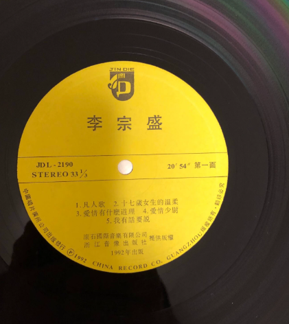 Jonathan Lee – Ordinary People (Fan Ren Ge) China Press LP