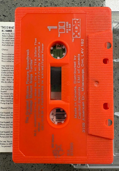 Teenage Mutant Ninja Turtles – Original Motion Picture Soundtrack Orange Cassette
