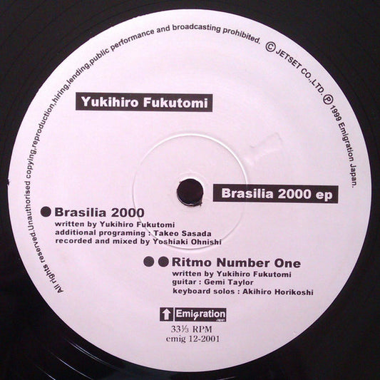 Yukihiro Fukutomi : Brasilia 2000 EP (12", EP)