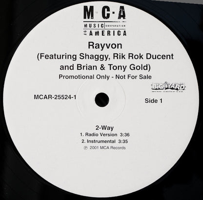 Rayvon Featuring Shaggy, Ricardo "Rik Rok" Ducent & Brian & Tony Gold : 2-Way (12", Promo)