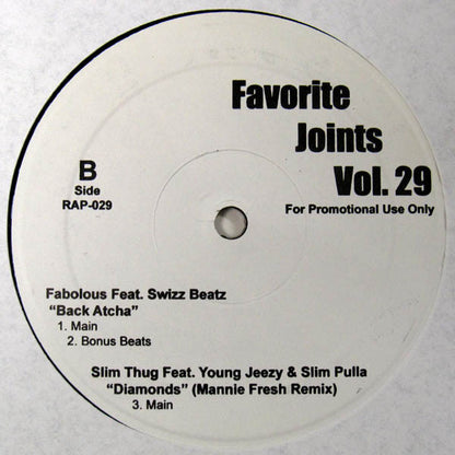 Various : Favorite Joints Vol. 29 (12", Promo)
