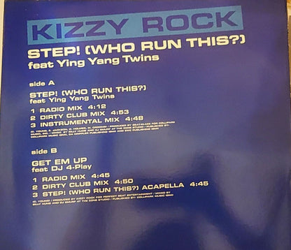 Kizzy Rock* : Step! (Who Run This?) (12")