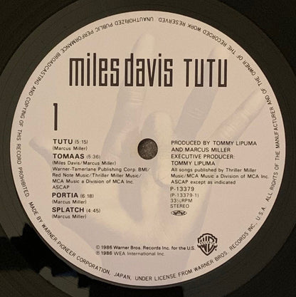 Miles Davis : Tutu (LP, Album)