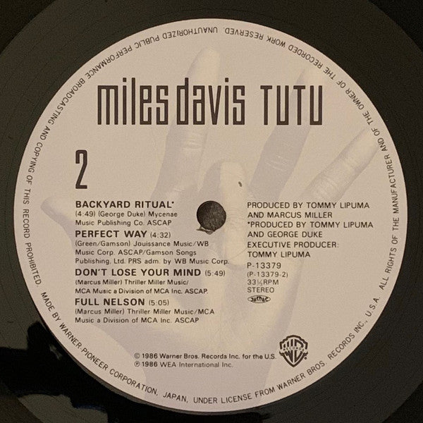 Miles Davis : Tutu (LP, Album)