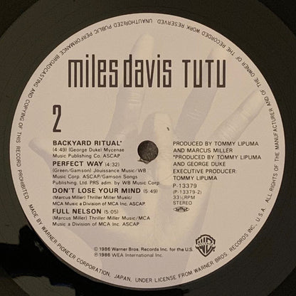 Miles Davis : Tutu (LP, Album)