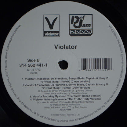 Violator (3) Feat Q-Tip : Vivrant Thing (Remixes) (12")