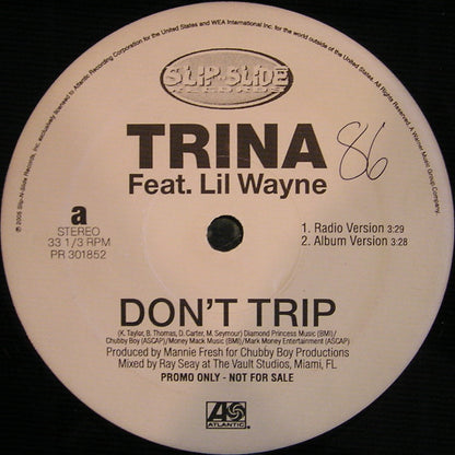 Trina Feat. Lil Wayne : Don't Trip (12", Single, Promo)