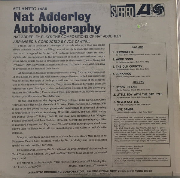 Nat Adderley : Autobiography (LP, MO )
