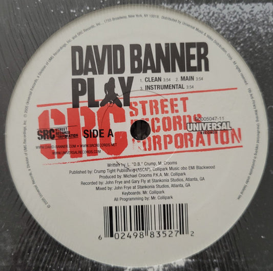 David Banner : Play / Westside (12")